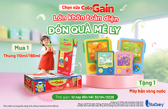 THỂ LỆ CHƯƠNG TRÌNH MUA 1 THÙNG TẶNG 1 QUÀ TỪ COLOSGAIN 