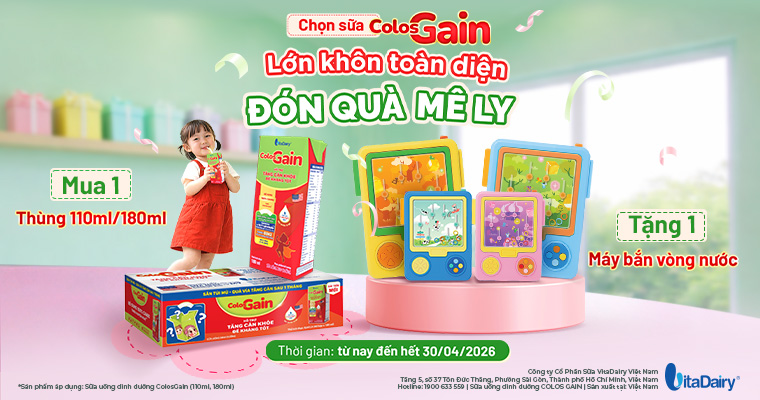 THỂ LỆ CHƯƠNG TRÌNH MUA 1 THÙNG TẶNG 1 QUÀ TỪ COLOSGAIN 