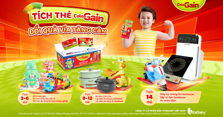 THỂ LỆ CHƯƠNG TRÌNH: “TÍCH THẺ COLOSGAIN, ĐỔI QUÀ VÍA TĂNG CÂN”