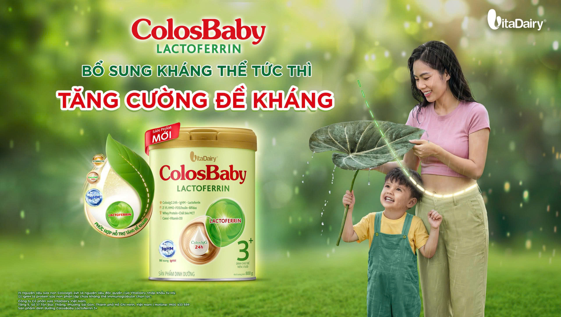 VITADAIRY GIỚI THIỆU SẢN PHẨM DINH DƯỠNG CÔNG THỨC COLOSBABY LACTOFERRIN 0+/1+/2+