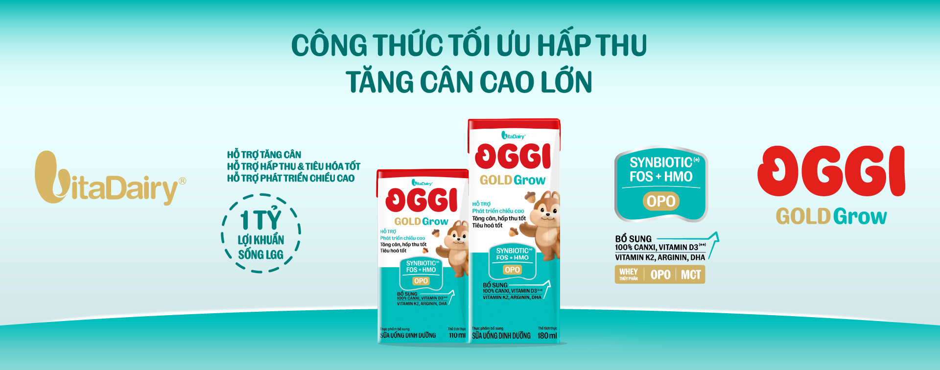 Sữa uống dinh dưỡng Oggi Gold GROW