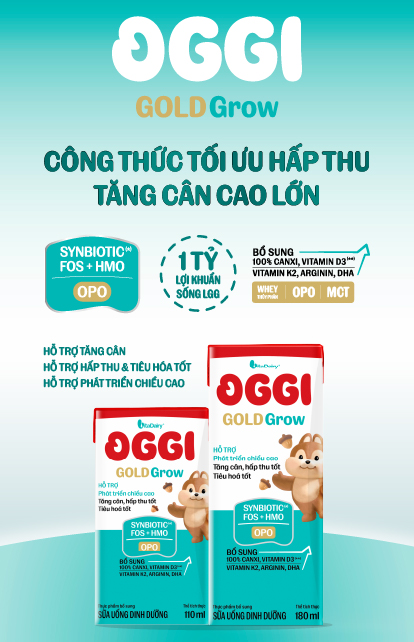 Sữa uống dinh dưỡng Oggi Gold GROW