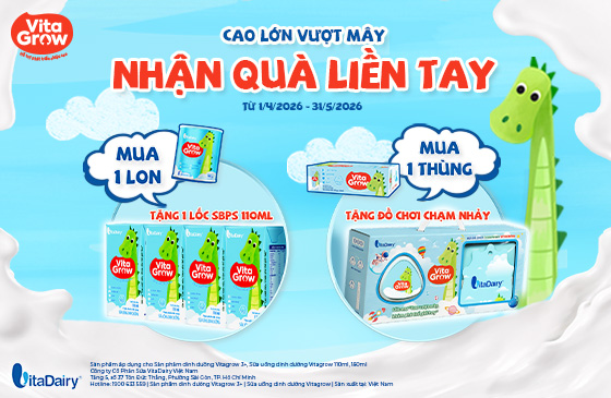 ƯU ĐÃI HẤP DẪN TỪ VITAGROW: MUA 1 TẶNG 1