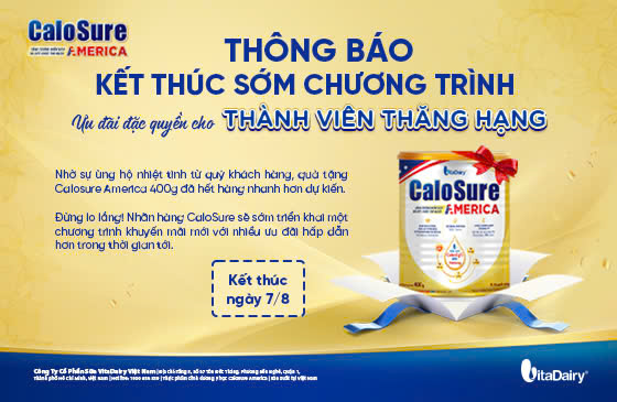 THÔNG BÁO KẾT THÚC SỚM CHƯƠNG TRÌNH 