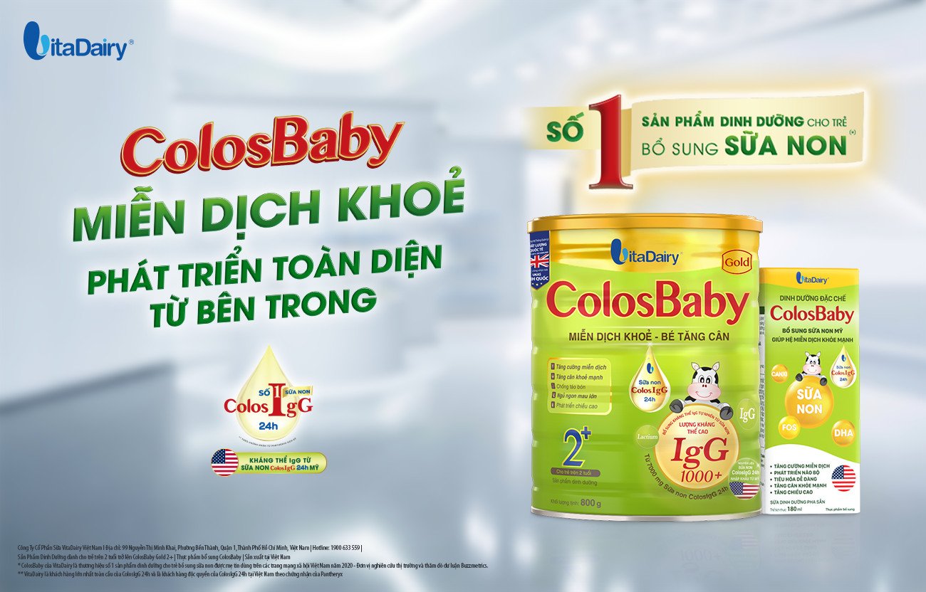 ColosBaby Số 1 sản phẩm dinh dưỡng cho trẻ bổ sung sữa non