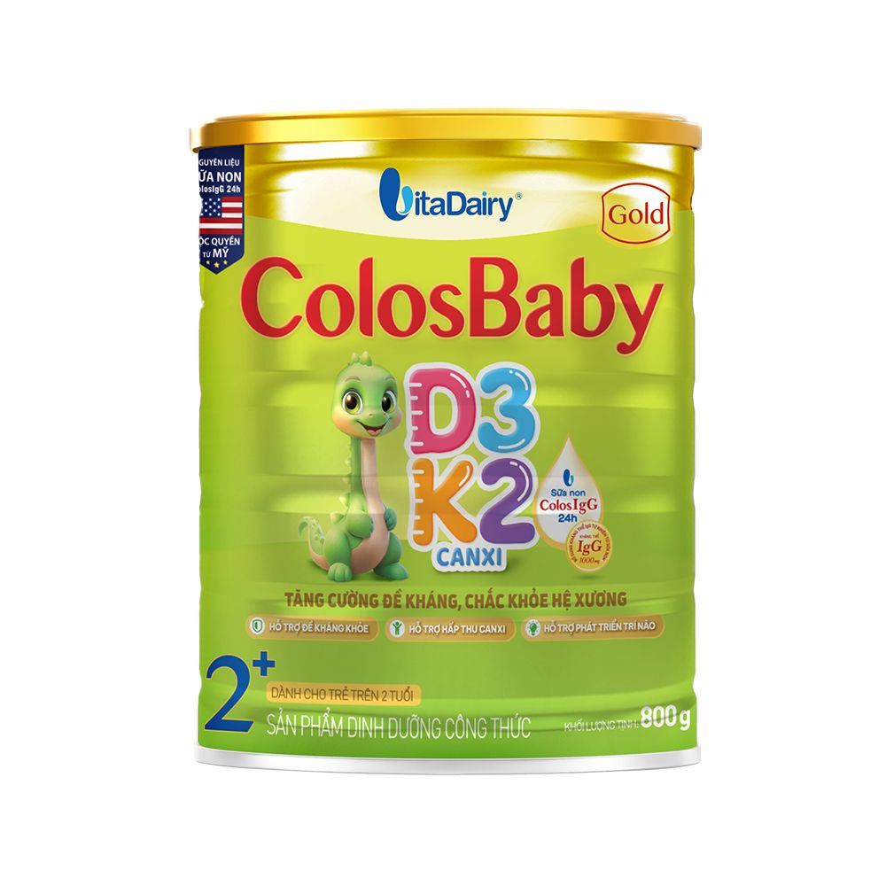 ColosBaby Gold D3K2 2+ bổ sung canxi phối hợp với vitamin D3 K2