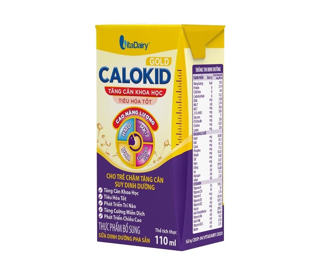 Calokid Gold phù hợp cho trẻ biếng ăn, chậm tăng cân, suy dinh dưỡng