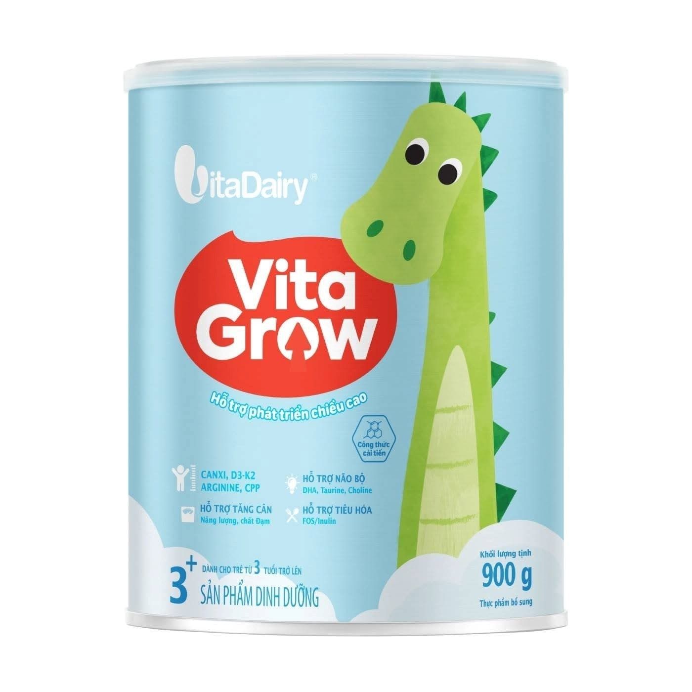 Sản phẩm dinh dưỡng Vitagrow 3+ cung cấp nhiều dưỡng chất hỗ trợ trẻ ph&aacute;t triển chiều cao hiệu quả