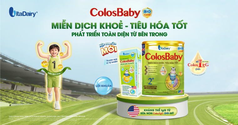 VITADAIRY RA MẮT COLOSBABY BIO GOLD - SỮA DINH DƯỠNG PHA SẴN, TIỆN ÍCH CHO MẸ VÀ BÉ