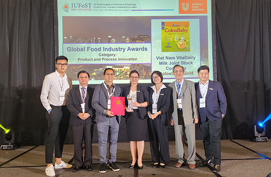 VitaDairy - Doanh nghiệp sữa Việt Nam duy nhất được vinh danh tại Đại hội công nghiệp thực phẩm toàn cầu IUFOST lần thứ 21